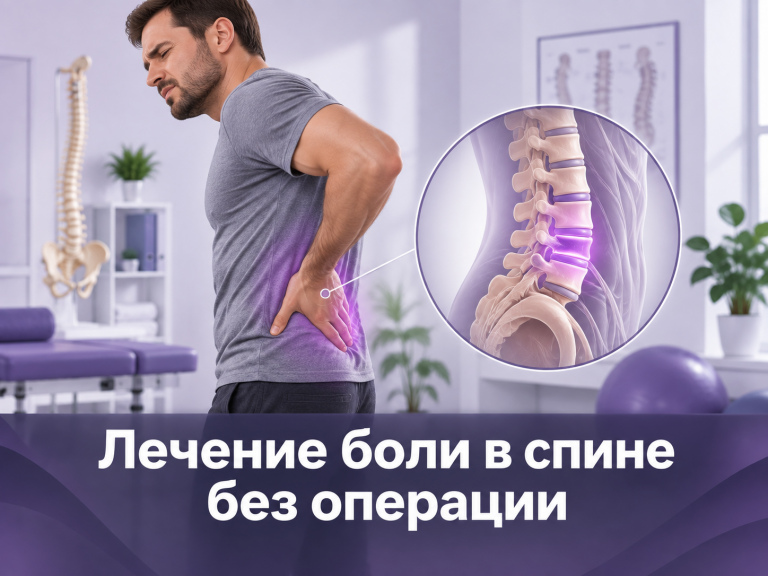 Лечение боли в спине без операции — обложка статьи DR PROF